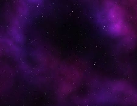 Deep Space Background With Gas and Stars