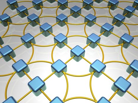 3D Illustration of Network (.raw file has alpha channel for network objects)