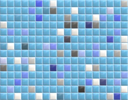 Swimming Pool Blue Tiles Photo Realistic Illustration