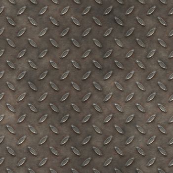 Illustration of Rusted Metal Plate Seamless Texture