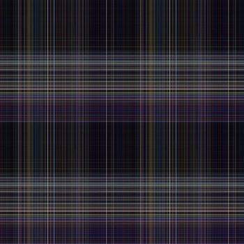 Illustration of Plaid Seamless Pattern - Black With Grid of Thin Stripes