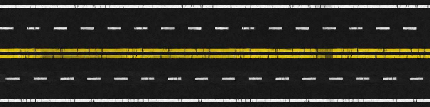 Illustration of Used 4 Lanes Paved Road