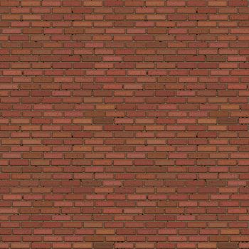 Brick Wall Seamless Pattern - Realistic Rendering