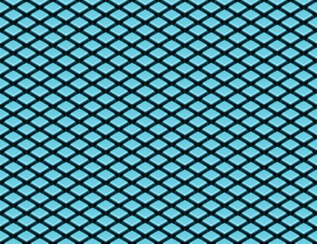 Texture made of blue 3d cubes in isometric perspective (evenly lit - ready for seamless pattern)