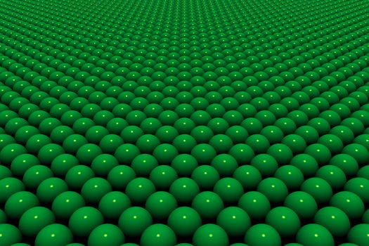 Seamless Texture Made Up Of Green Spheres - Realistic 3D Perspective