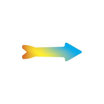 Multi Colored Gradient Arrow Pointing Right
