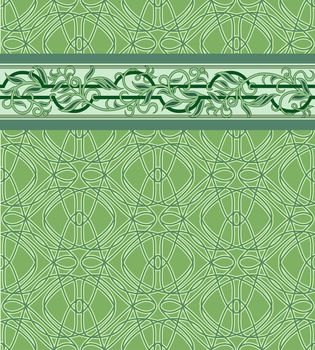 Seamless pattern for a fabric, papers, tiles with a decorative border