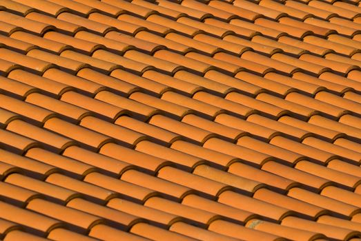 Roof tiles in Albufeira Portugal - landscape orientation