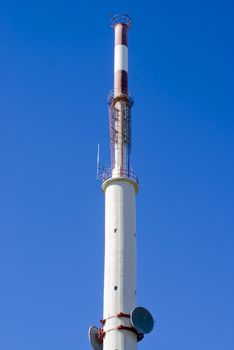 Mobile phone & satellite telecommunications tower - portrait orientation