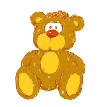 teddy bear on white background