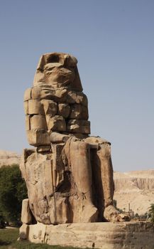 Colossus of Menmon Luxor Egypt, one of two statues