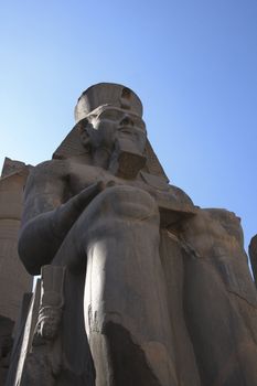 Luxor Temple Egypt, one of the main statues which flank the entrance