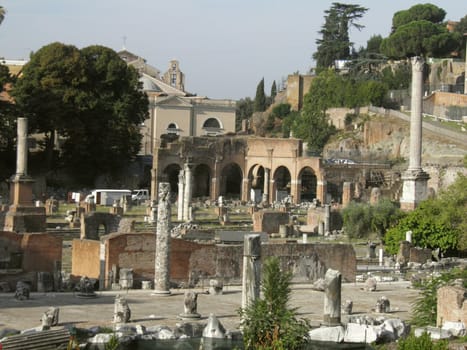 Rome - Trajan's forum and market: a complex of ancient architecture with XV Century additions