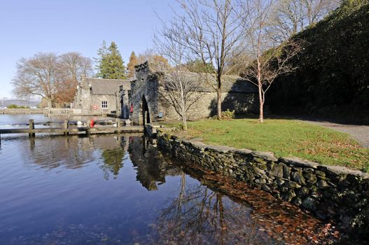 Lake Windermere in Lake District National Park Cumbria England