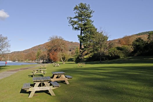 Lake Windermere in Lake District National Park Cumbria England