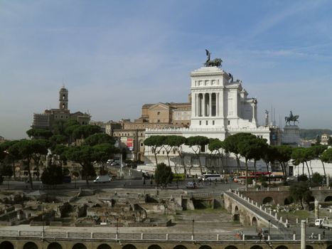 Rome - Trajan's forum and market: a complex of ancient architecture with XV Century additions