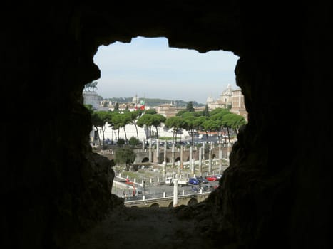 Rome - Trajan's forum and market: a complex of ancient architecture with XV Century additions