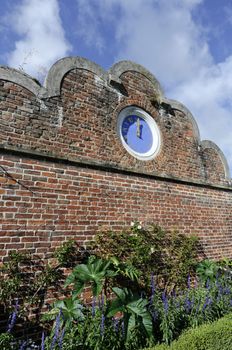 Formal gardens at Erddig Hall in Wrexham Wales UK