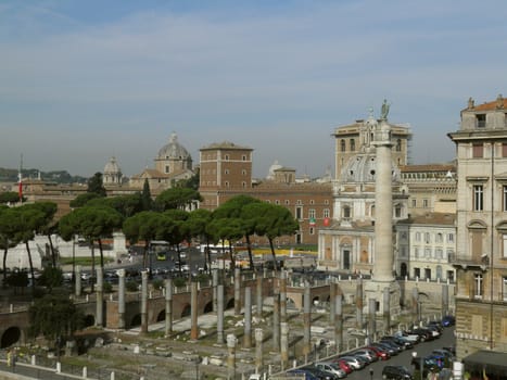 Rome - Trajan's forum and market: a complex of ancient architecture with XV Century additions