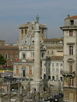 Rome - Trajan's forum and market: a complex of ancient architecture with XV Century additions