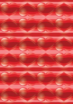 Abstract bright glowing Heart background. Valentine's Day.