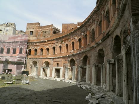 Rome - Trajan's forum and market: a complex of ancient architecture with XV Century additions