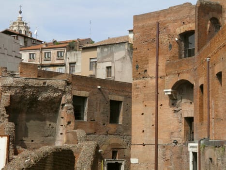 Rome - Trajan's forum and market: a complex of ancient architecture with XV Century additions
