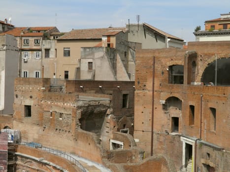 Rome - Trajan's forum and market: a complex of ancient architecture with XV Century additions