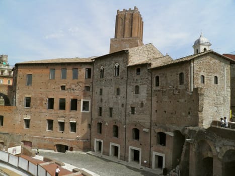 Rome - Trajan's forum and market: a complex of ancient architecture with XV Century additions