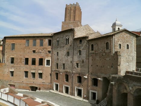 Rome - Trajan's forum and market: a complex of ancient architecture with XV Century additions