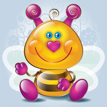 Cartoon little Bee 