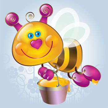Cartoon little Bee 