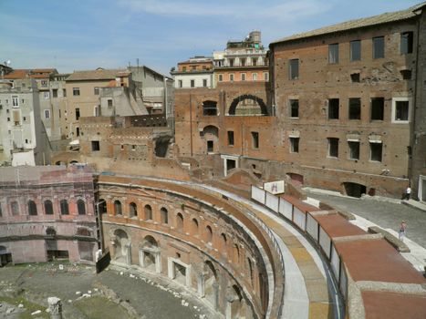 Rome - Trajan's forum and market: a complex of ancient architecture with XV Century additions