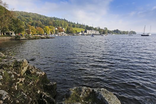 Lake Windermere in Lake District National Park Cumbria England