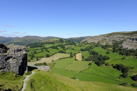 View from Castell Dinas Bran above Llangollen in Denbighshire Wales UK