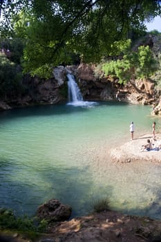 Beautiful view of the location called "Pego do Inferno" in Tavira, Portugal.