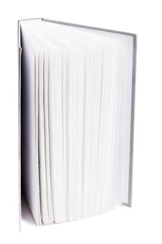 Open book with many pages isolated over white background