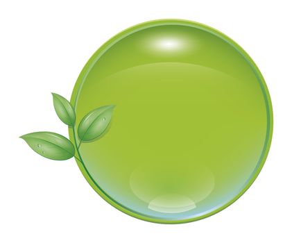 An image of a green nature concept icon