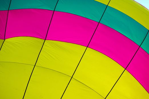 Picture of colorful hot air balloons on a summer day