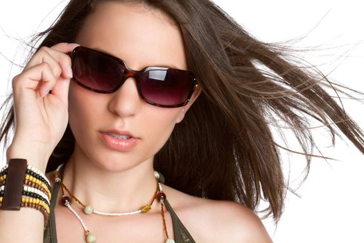 Sexy fashion woman wearing sunglasses