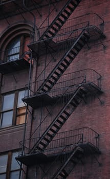 Fire escape on an old city bulding