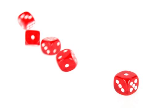 five red dices