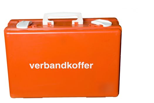 first aid kit on a white background