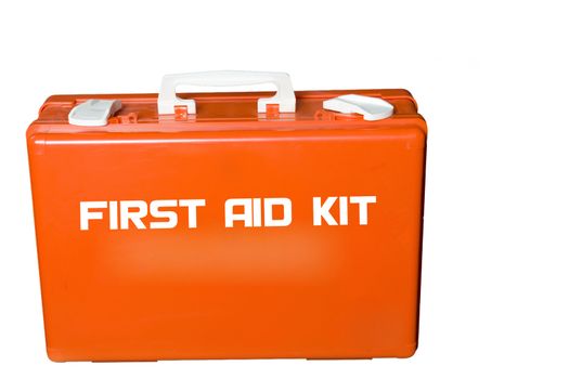 first aid kit on a white background