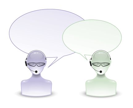 An image of two talking people icon