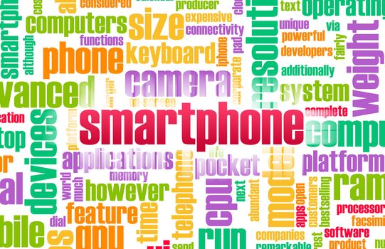 Smartphone Industry as a Word Cloud Concept