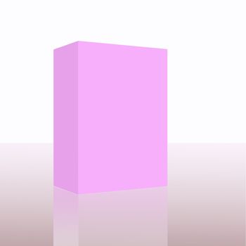 3D render of a blank box high-res blank box. fill in your own graphic to make this an e-box, book, software box or a box your choice