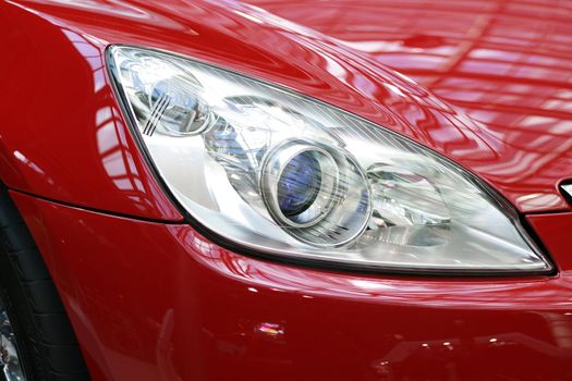 Headlight on a new sports car korean car