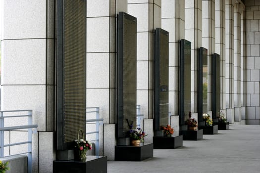 names etched in war memorial museum in Seoul korea