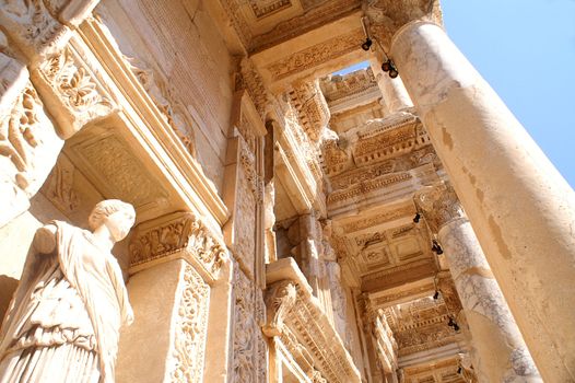 Detail of Library of Celsus, Ephesus, Turkey
